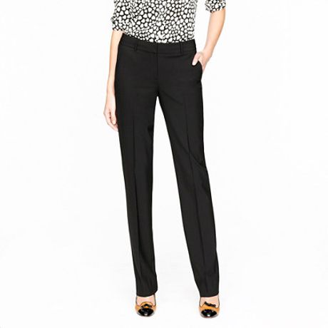 J.crew Bristol Trouser In Italian Stretch Wool in Black | Lyst