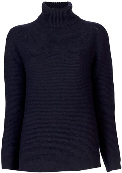 Les Copains Turtleneck Sweater in Blue (navy) | Lyst