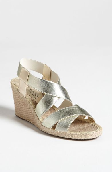 Andre Assous André Assous Dalmira Wedge in Silver (platino) | Lyst