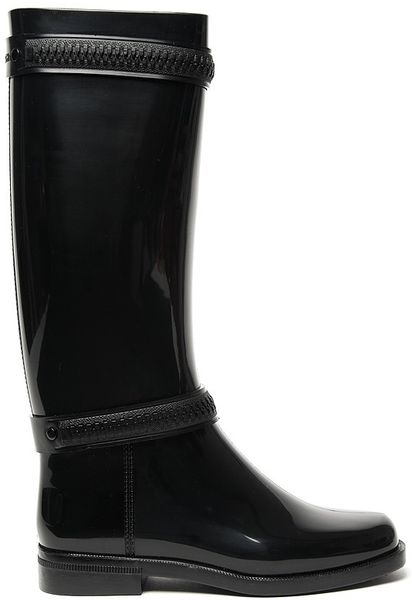 Givenchy Zipper Rain Boot in Black | Lyst