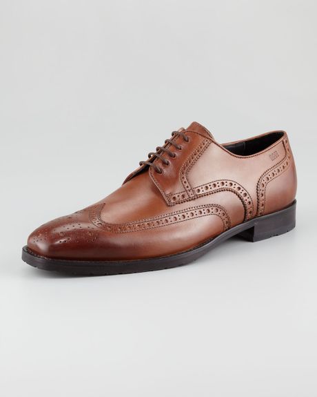 Boss Clasto Brogue Wingtip in Brown for Men (cognac) | Lyst