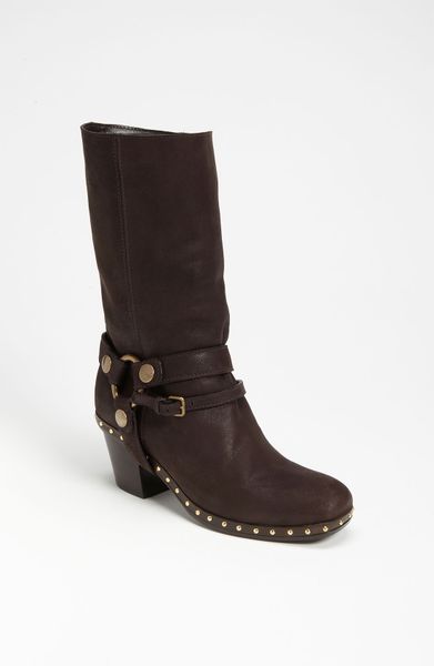 Miu Miu Harness Buckle Moto Boot in Brown | Lyst