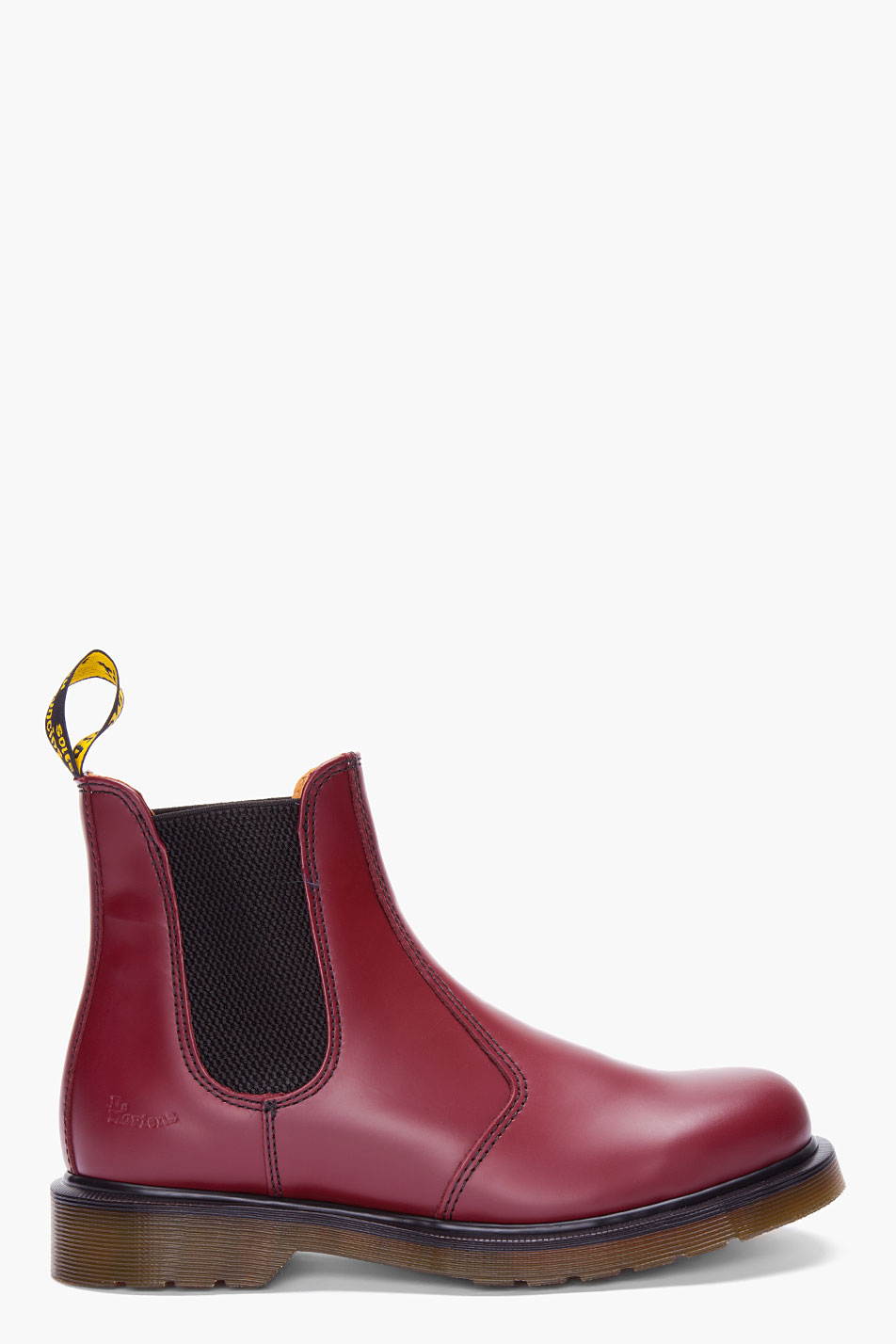dr martens burgundy chelsea boots