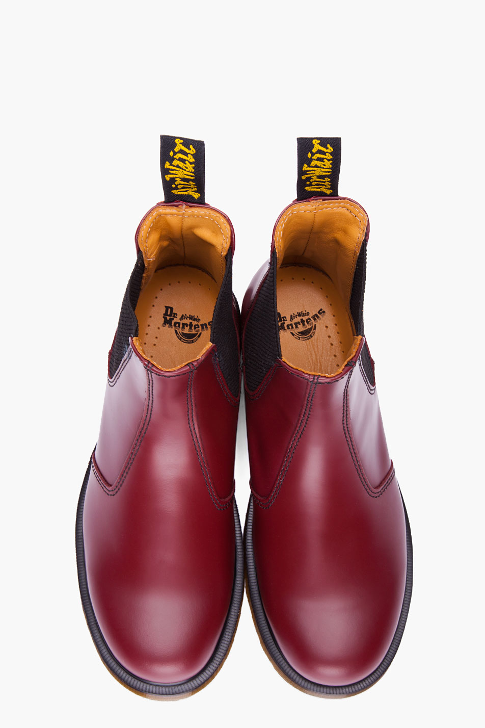 burgundy dr martens chelsea boots