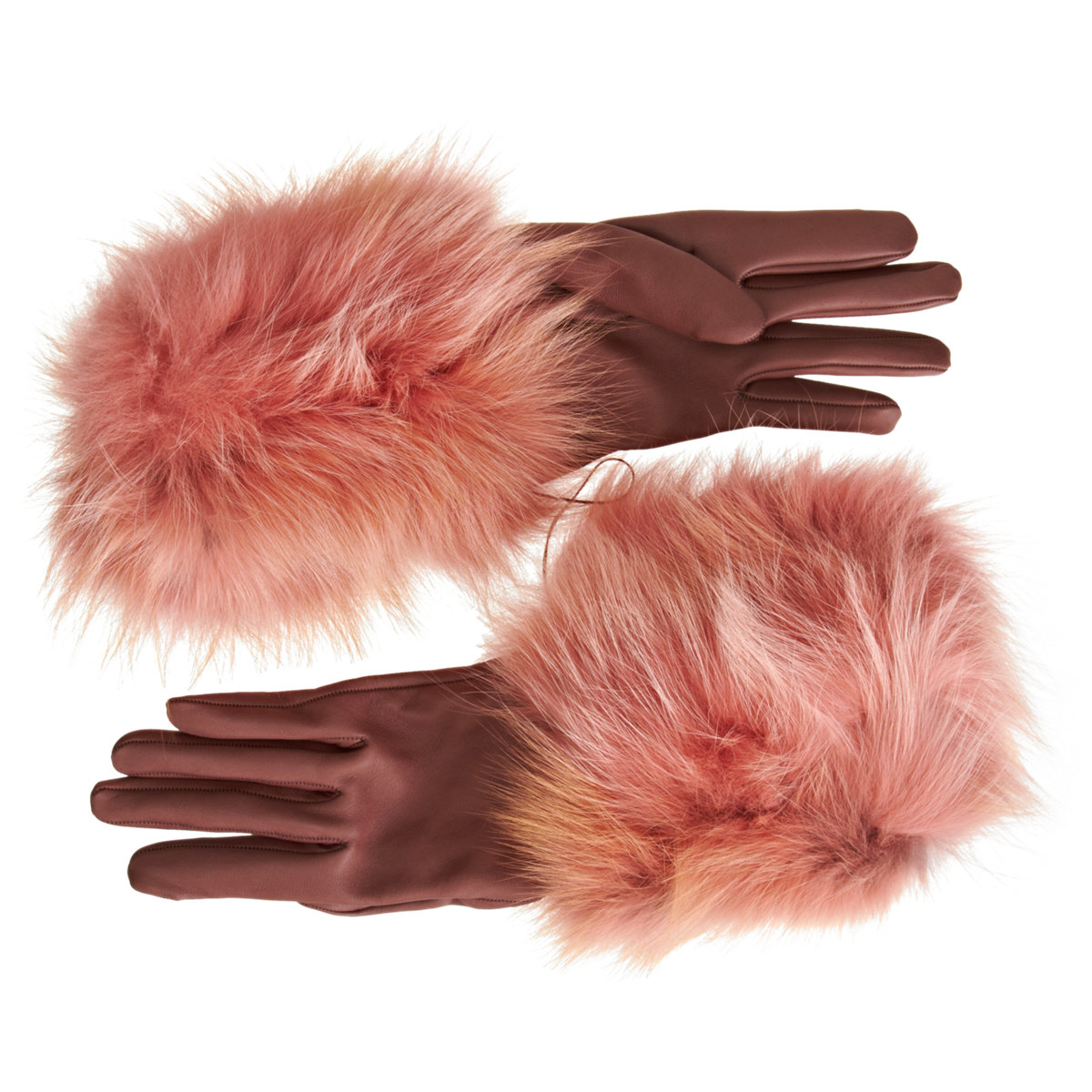 Lanvin Fur Cuff Gloves in Pink (rose) Lyst