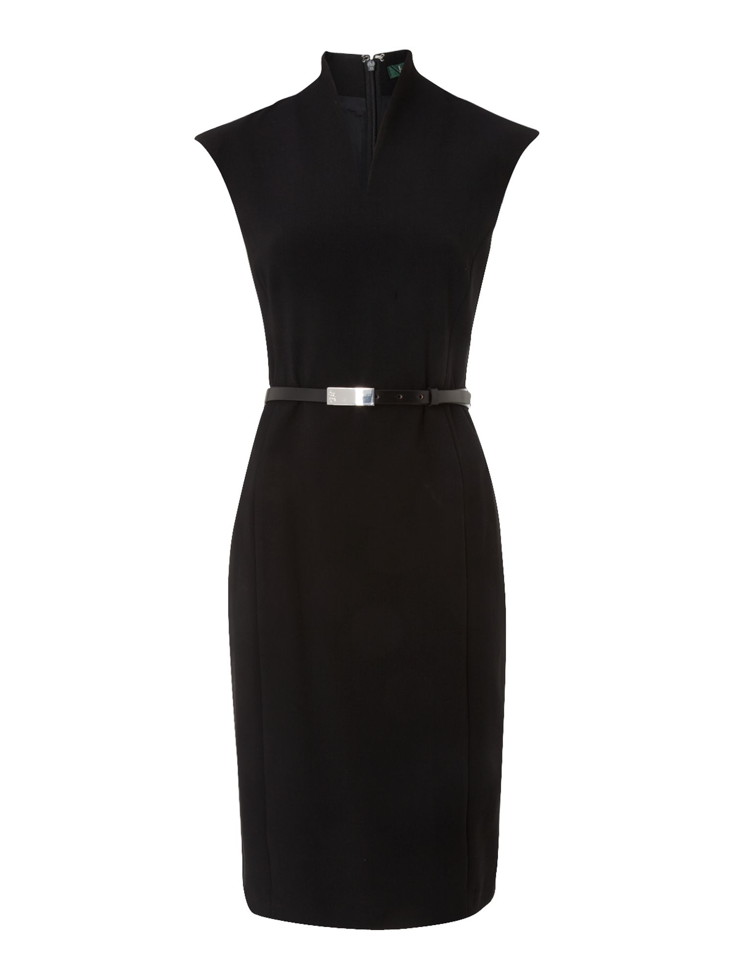 Lauren by ralph lauren Tierney Sleeveless Vneck Dress in Black | Lyst