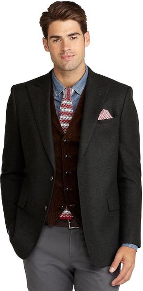 Brooks Brothers Regent Fit Twill Sport Coat in Gray for Men (olive) | Lyst