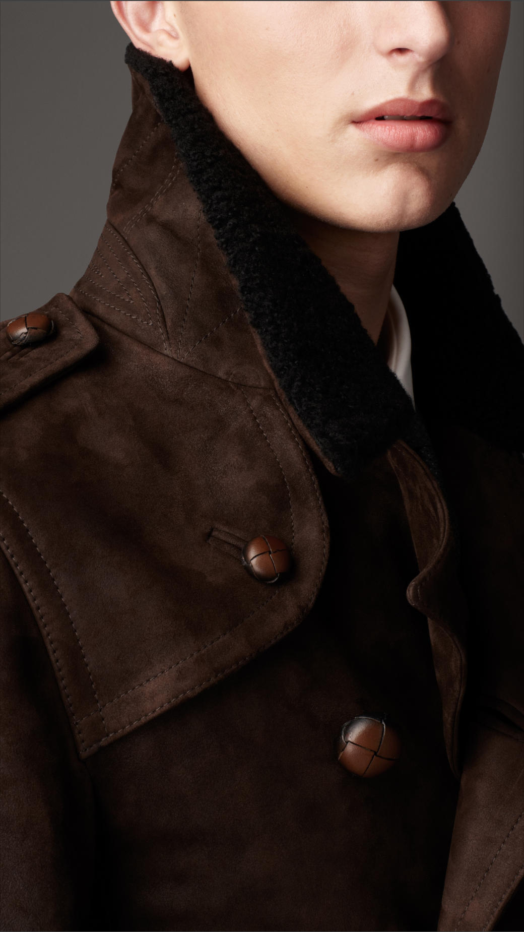 suede collar jacket