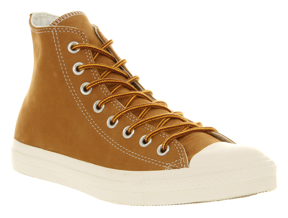 wheat converse high tops
