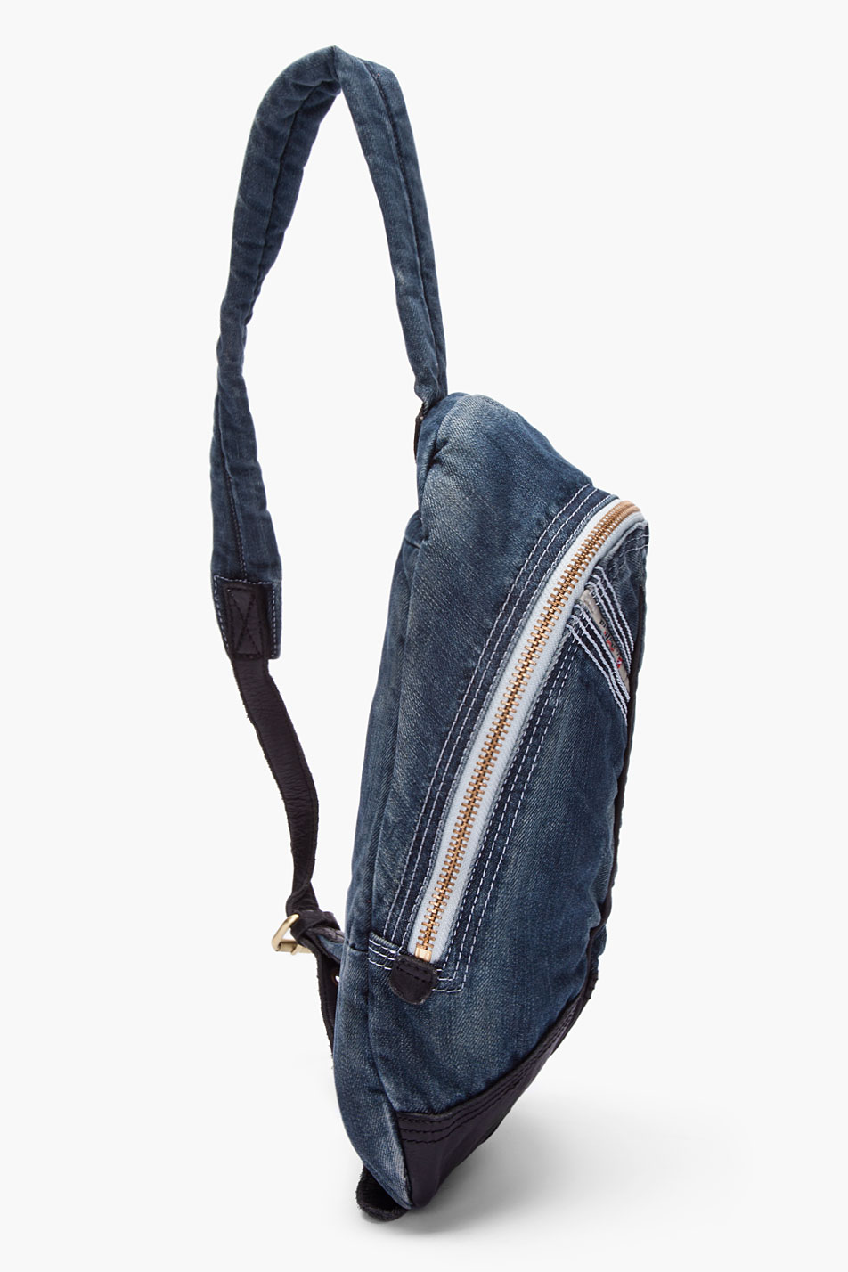 Lyst - DIESEL Small Denim Backhob Bag in Blue for Men