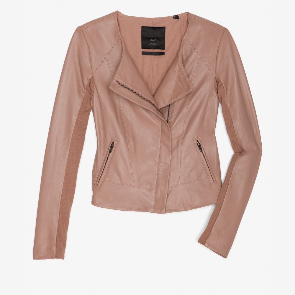 Lyst Veda Exclusive Dali Leather Jacket In Purple Gallery