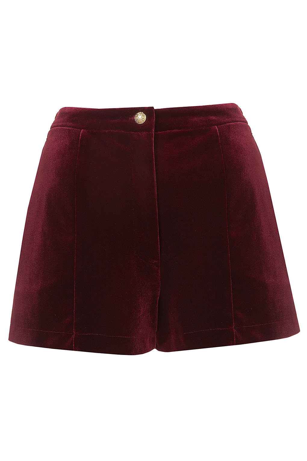 Lyst Velvet Shorts in Red