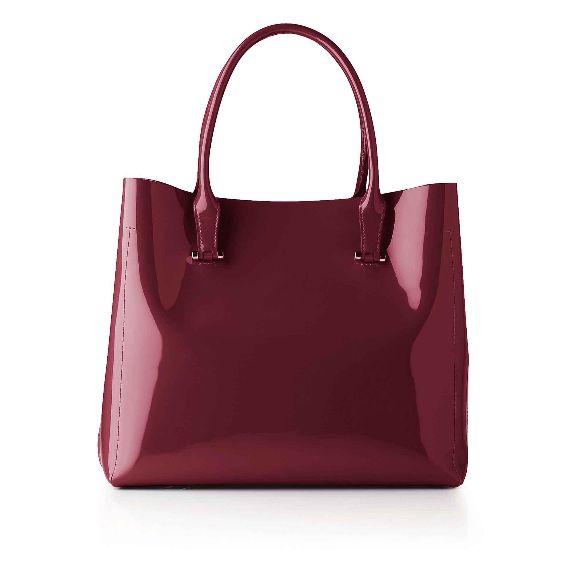 L.k.bennett Crocus Patent Leather Bag in Red (bordeaux) | Lyst
