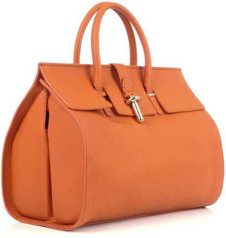 Balenciaga The Round Tube Bag in Orange | Lyst