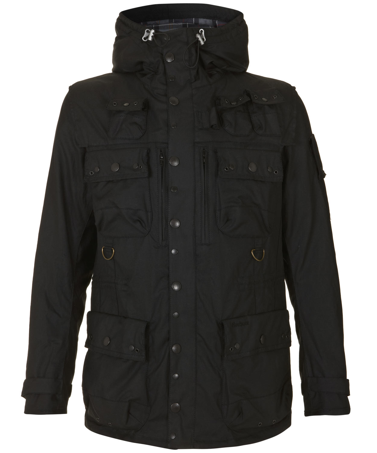 Barbour Black Military Wax Jacket in Black for Men | Lyst
