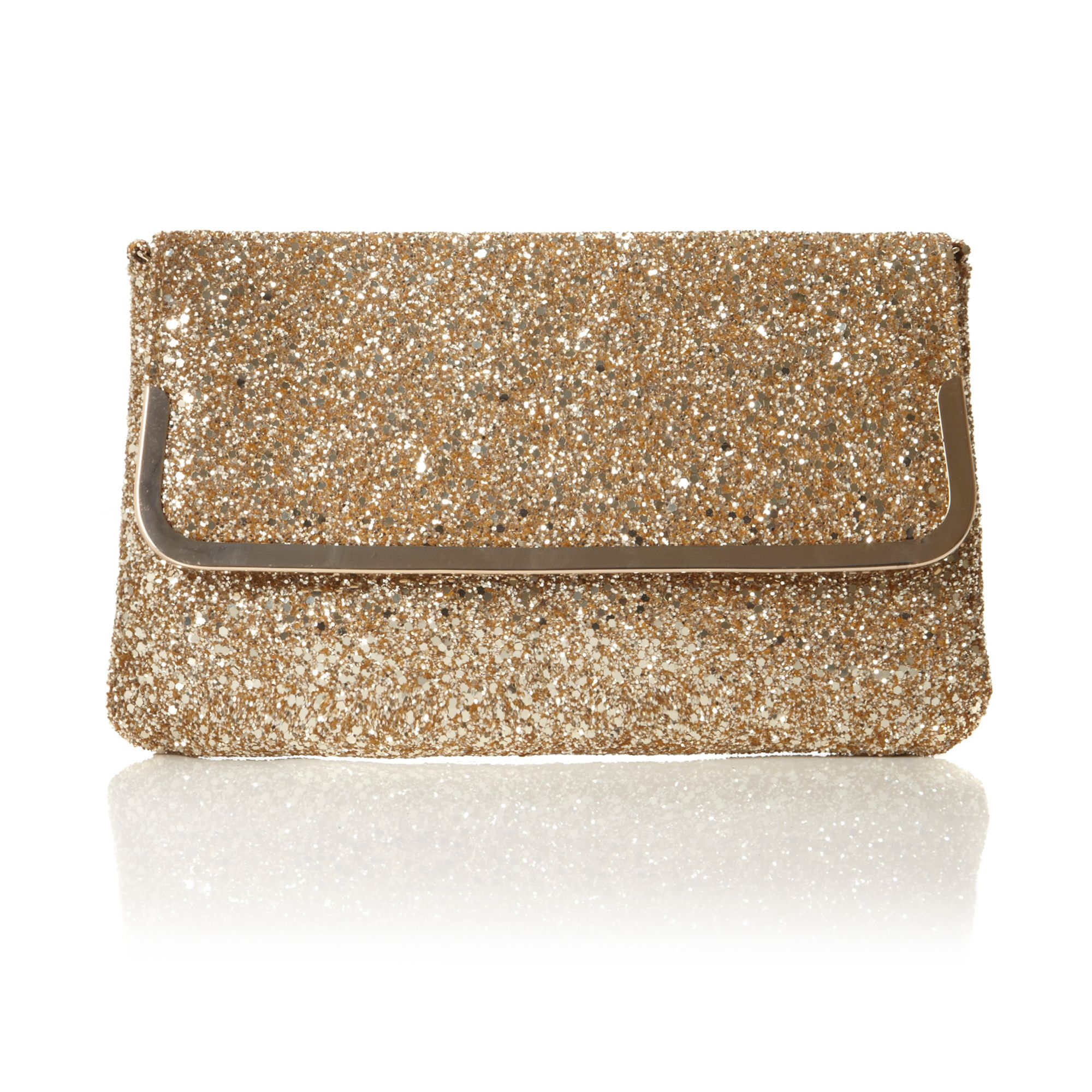 Dune Blighty Clutch Bag in Gold (champagne) | Lyst