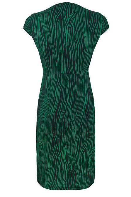 Minuet petite Green Monotone Print Jersey Dress in Green | Lyst