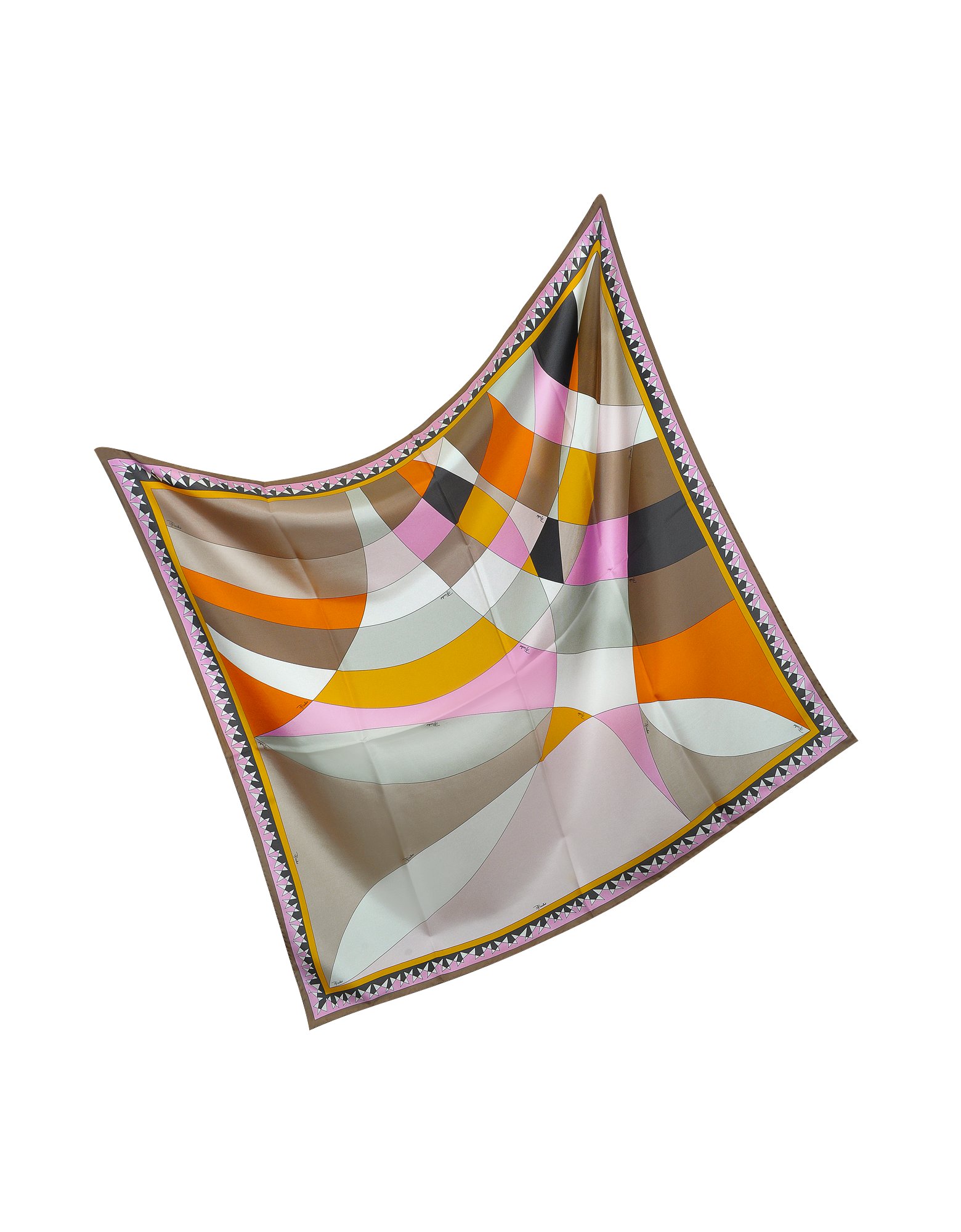Emilio Pucci Fantasia Silk Square Scarf in Multicolor | Lyst