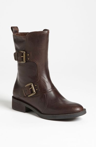 Enzo Angiolini Sinley Buckle Boot in Brown (brown leather) | Lyst