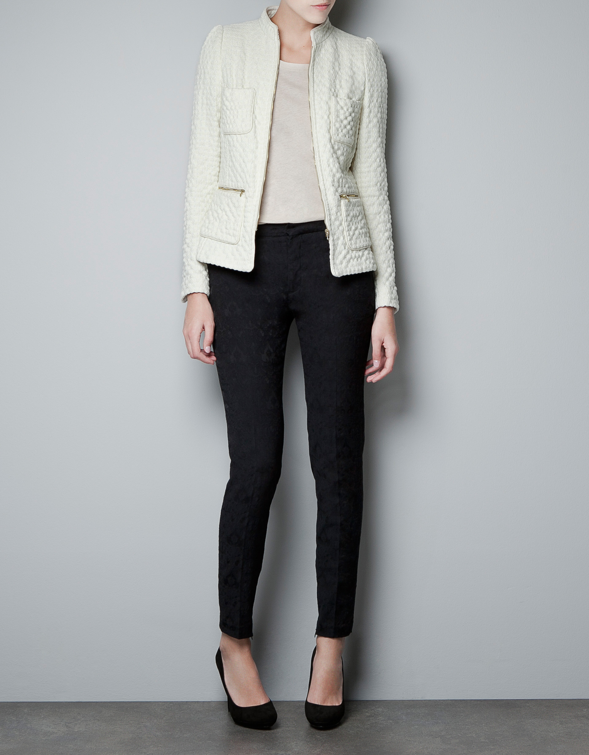 Zara Fantasy Blazer in Gray | Lyst