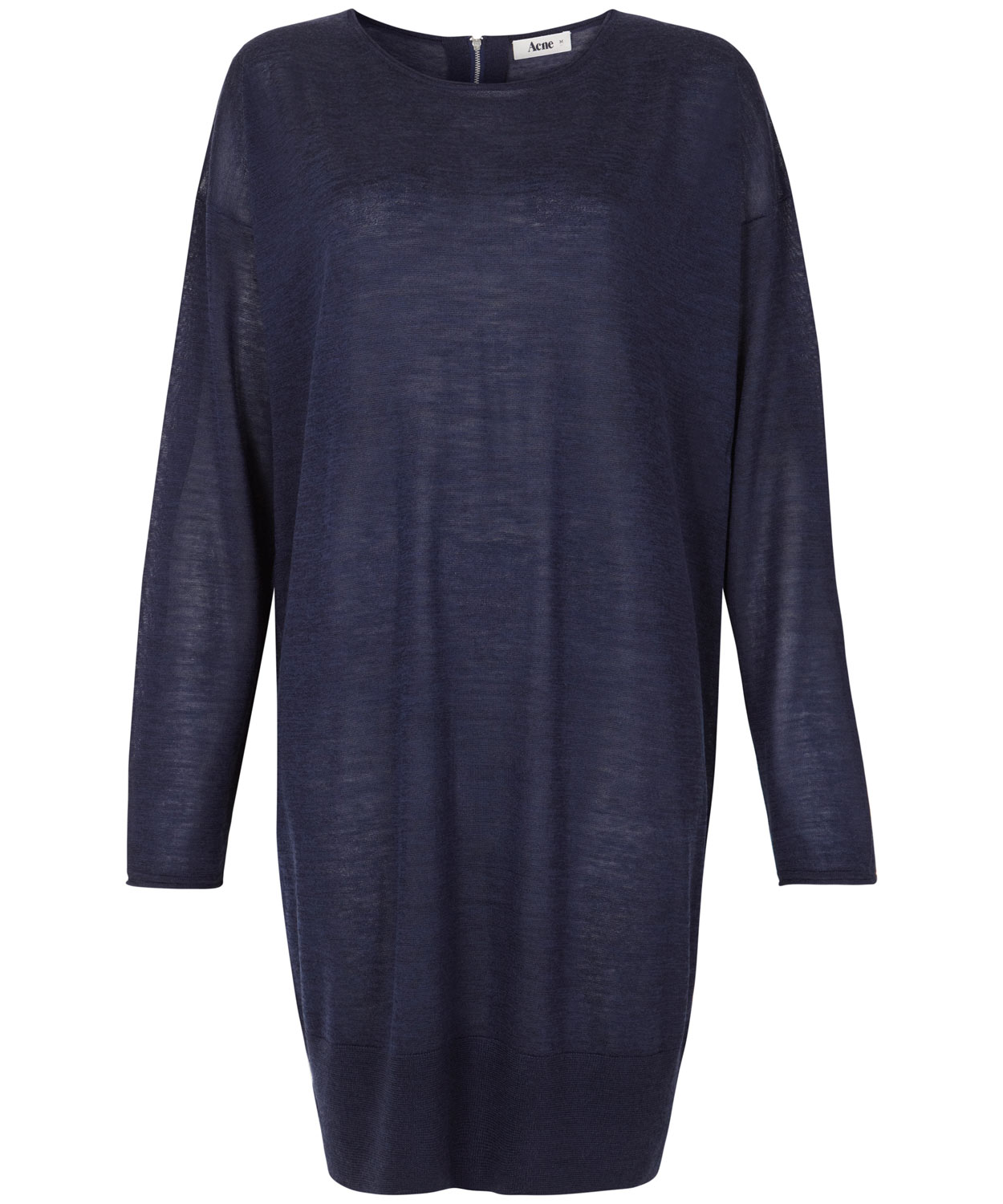 Acne Studios Navy Wham Fine Knit Jumper Dress in Blue (navy) | Lyst