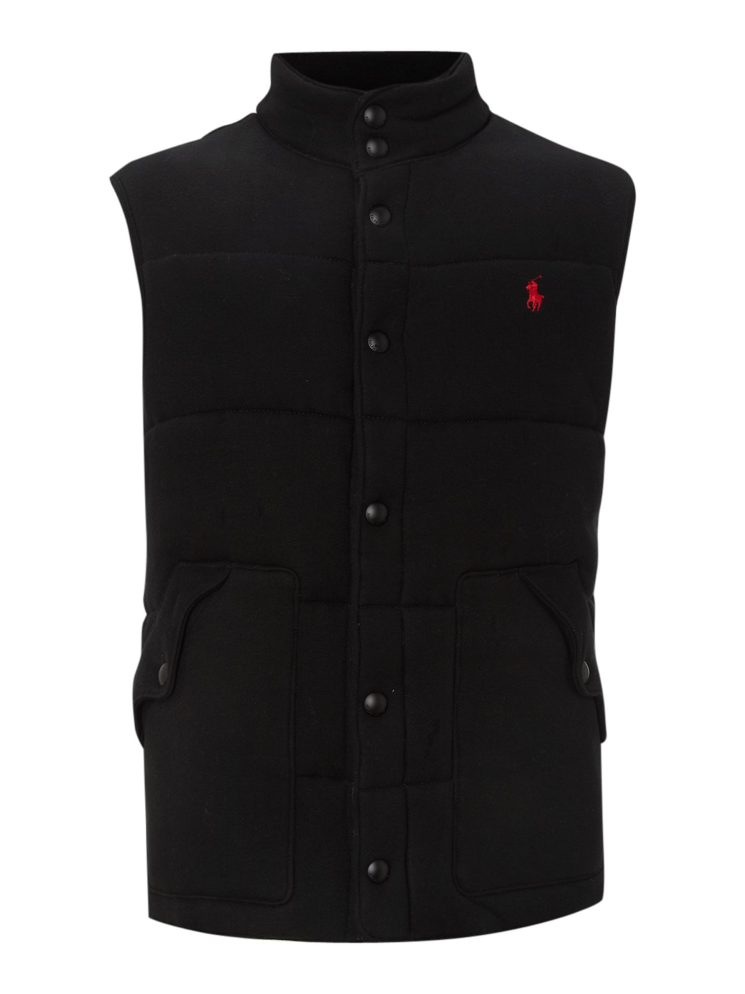 ralph lauren black gilet mens