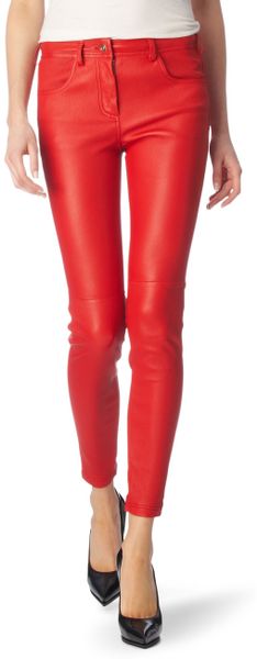 Givenchy Skinny Fit Trouser in Red | Lyst