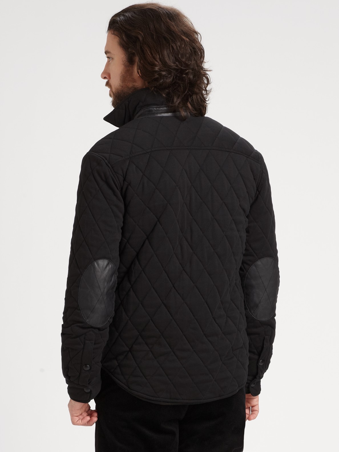 Lyst - Polo Ralph Lauren Quilted Shirt Jacket in Black for Men
