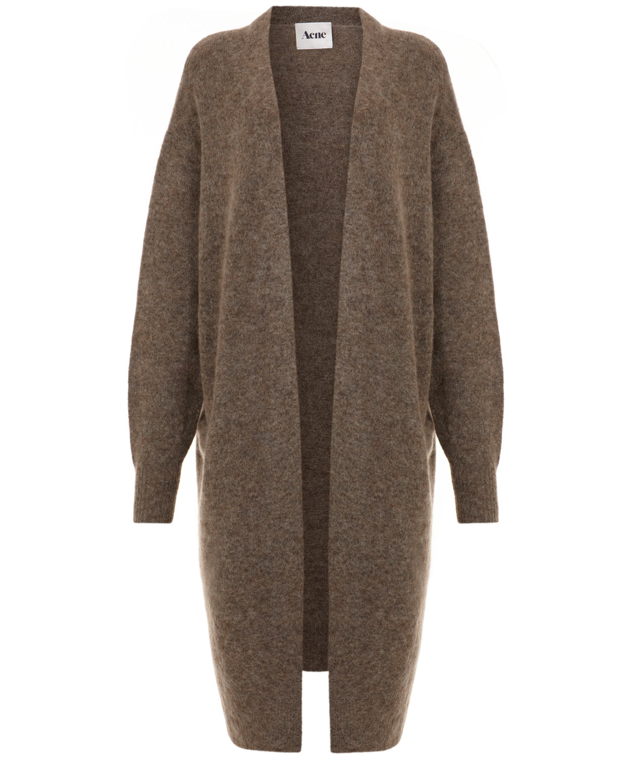 Acne Studios Brown Raya New Long Mohair Cardigan in Brown - Lyst