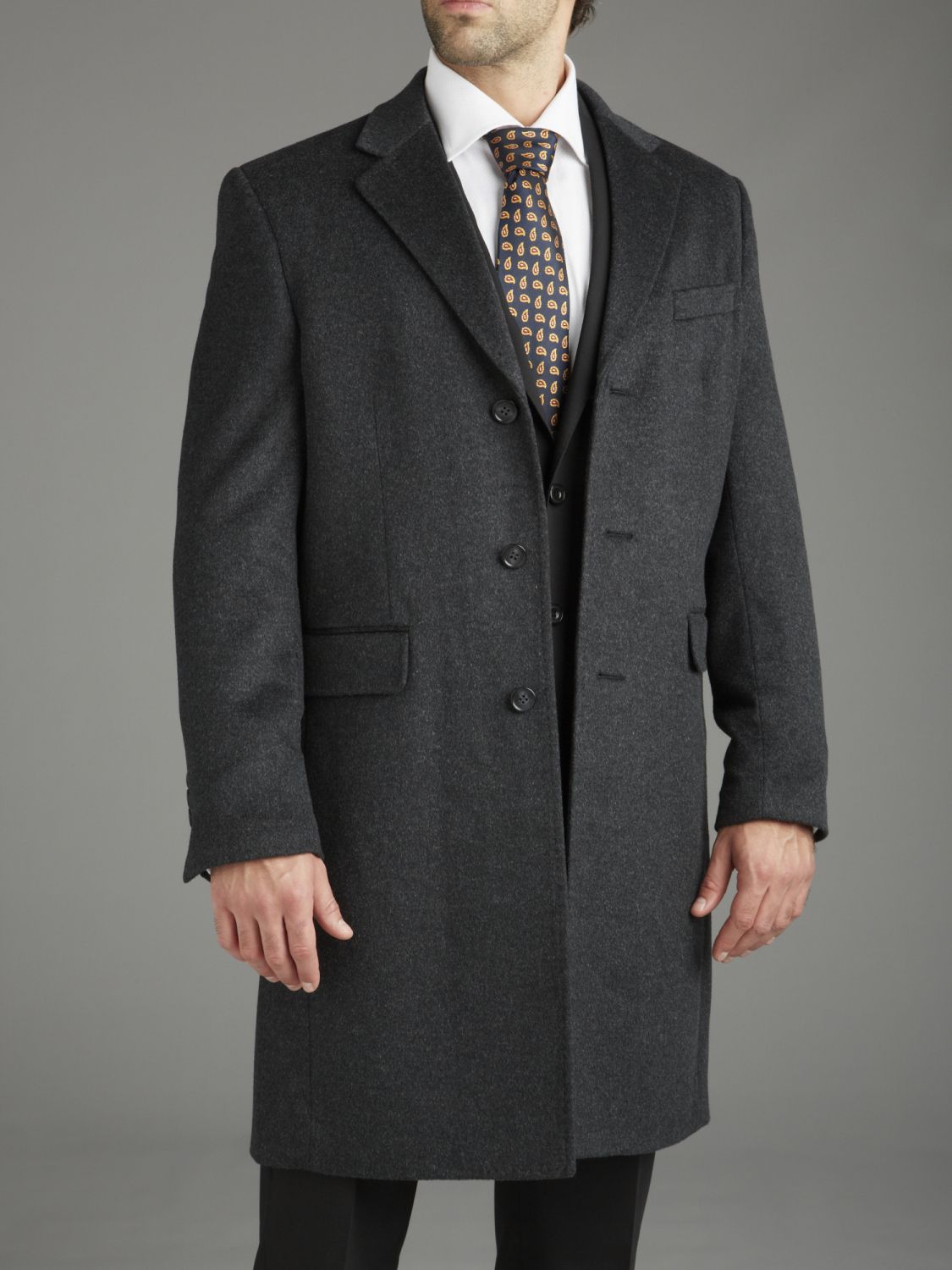 Paul costelloe Potter Single Breasted Coat in Gray for Men | Lyst