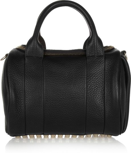 Alexander Wang Rockie Textured Leather Tote in Black | Lyst
