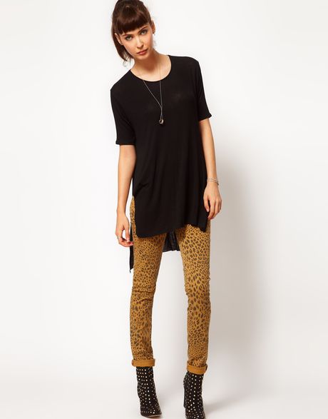 Cheap Monday Leopard Skinny Jeans in Animal (darkyellow) | Lyst