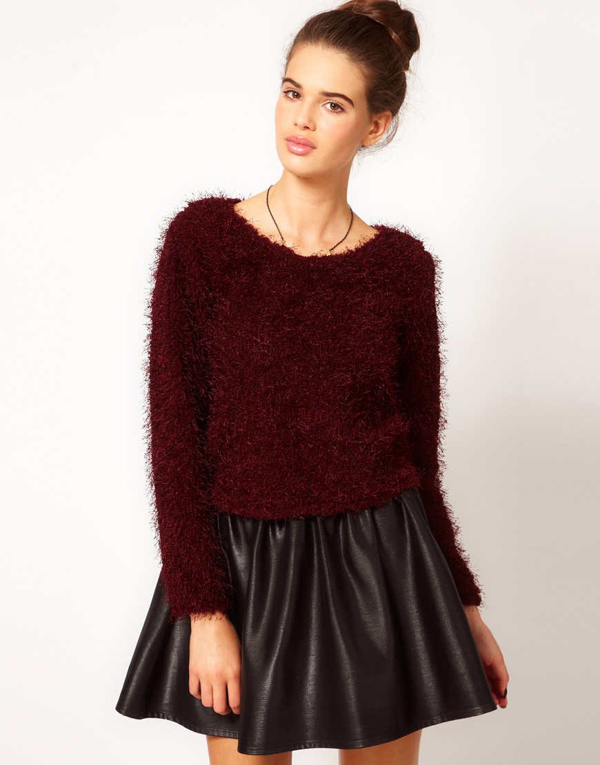 Lyst River island Chelsea Girl Fluffy Jumper in Brown