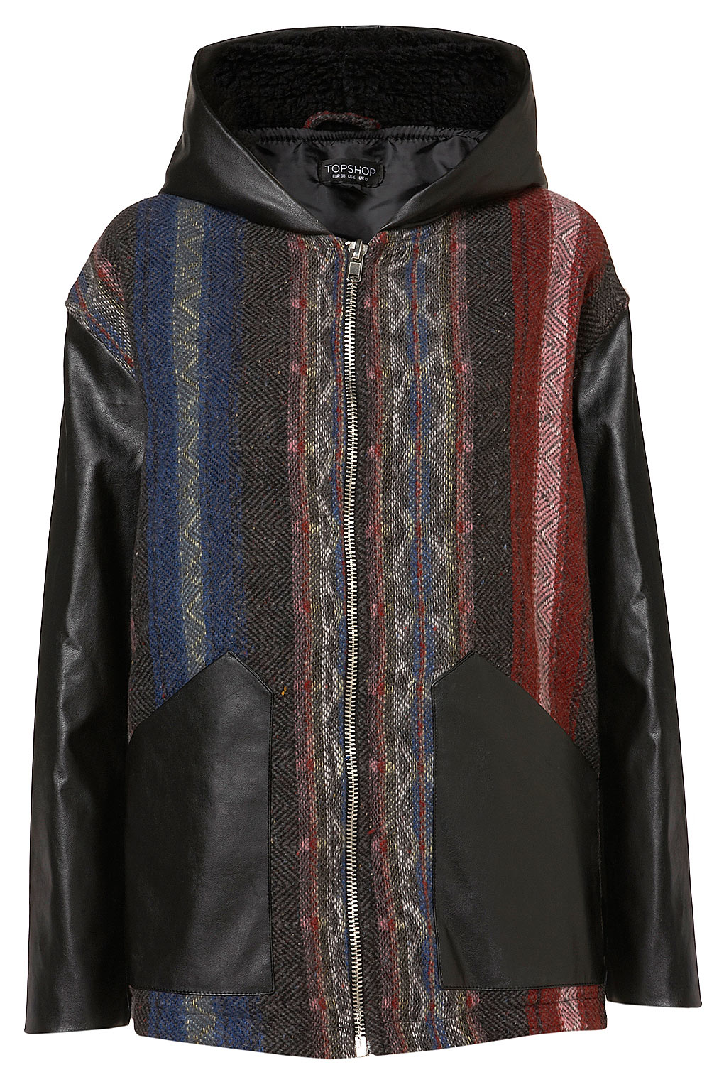 Lyst Aztec Blanket Jacket in Black