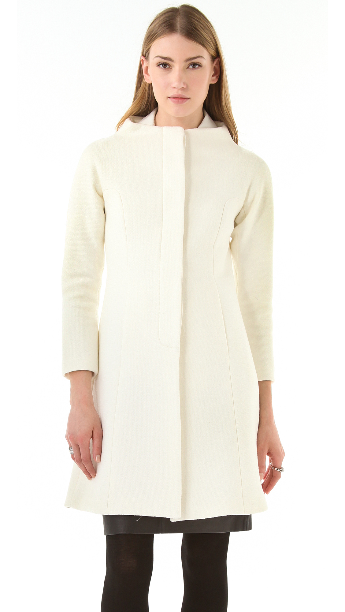 Lyst - Milly Claudine Coat in White