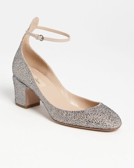 Valentino Tango Pump in Silver (pewter crystal) | Lyst