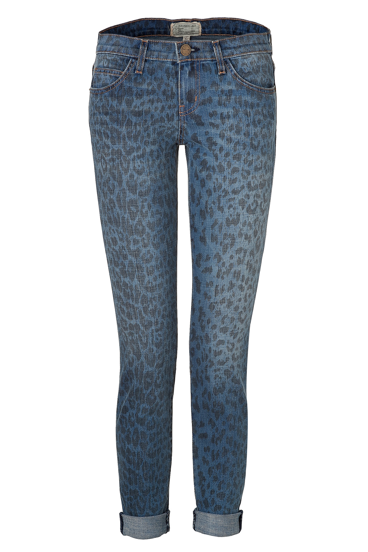 blue leopard print jeans