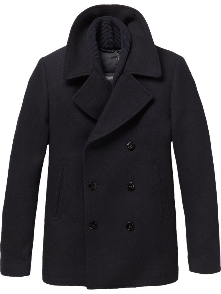 Scotch & soda Classic Pea Coat in Blue for Men | Lyst