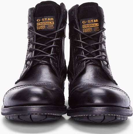 G-star Raw Black Patton Iii Cap Boots in Black for Men | Lyst