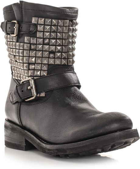 Ash Titan Studded Boots in Black | Lyst