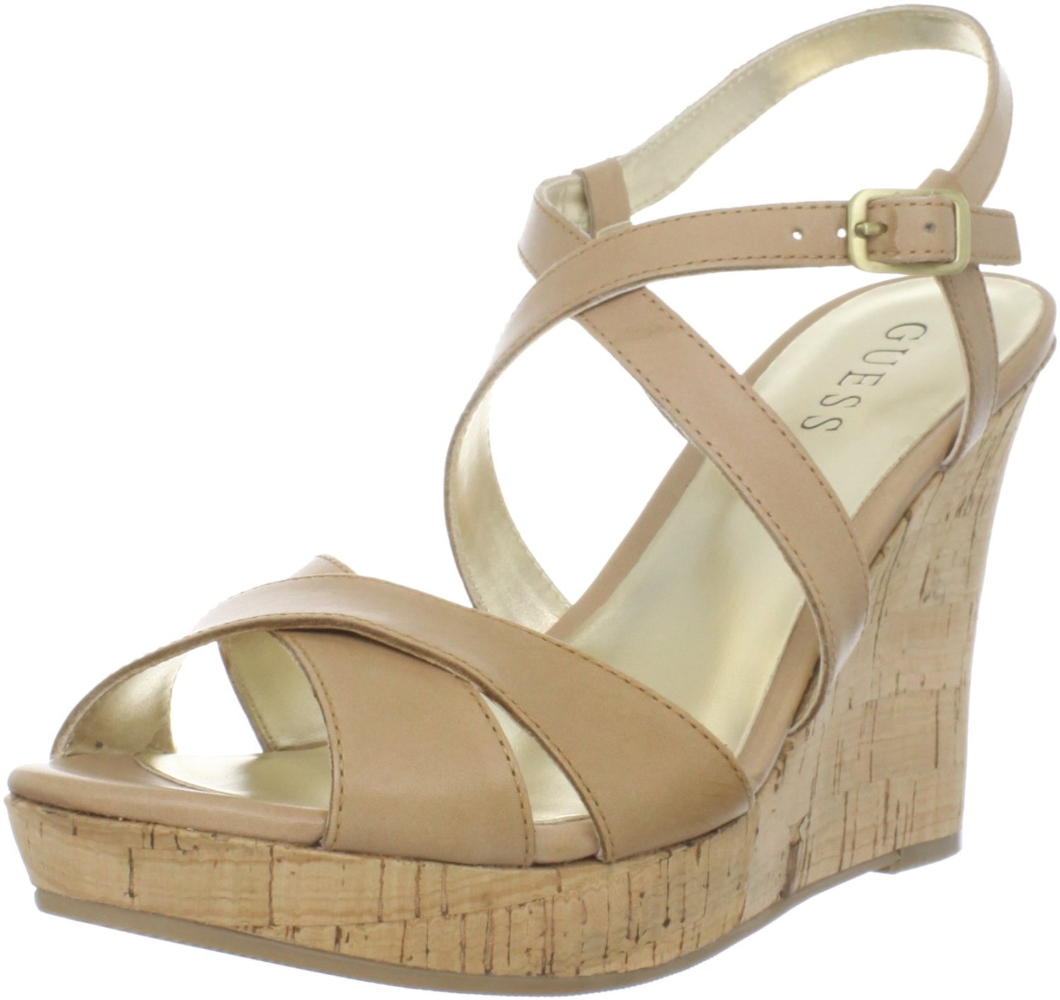 Guess Pernella Wedge Sandals in Beige (light natural) | Lyst