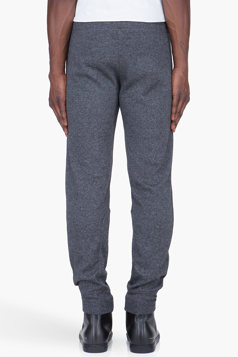 A.P.C. Charcoal Fleece Jogging Pants in Gray for Men - Lyst