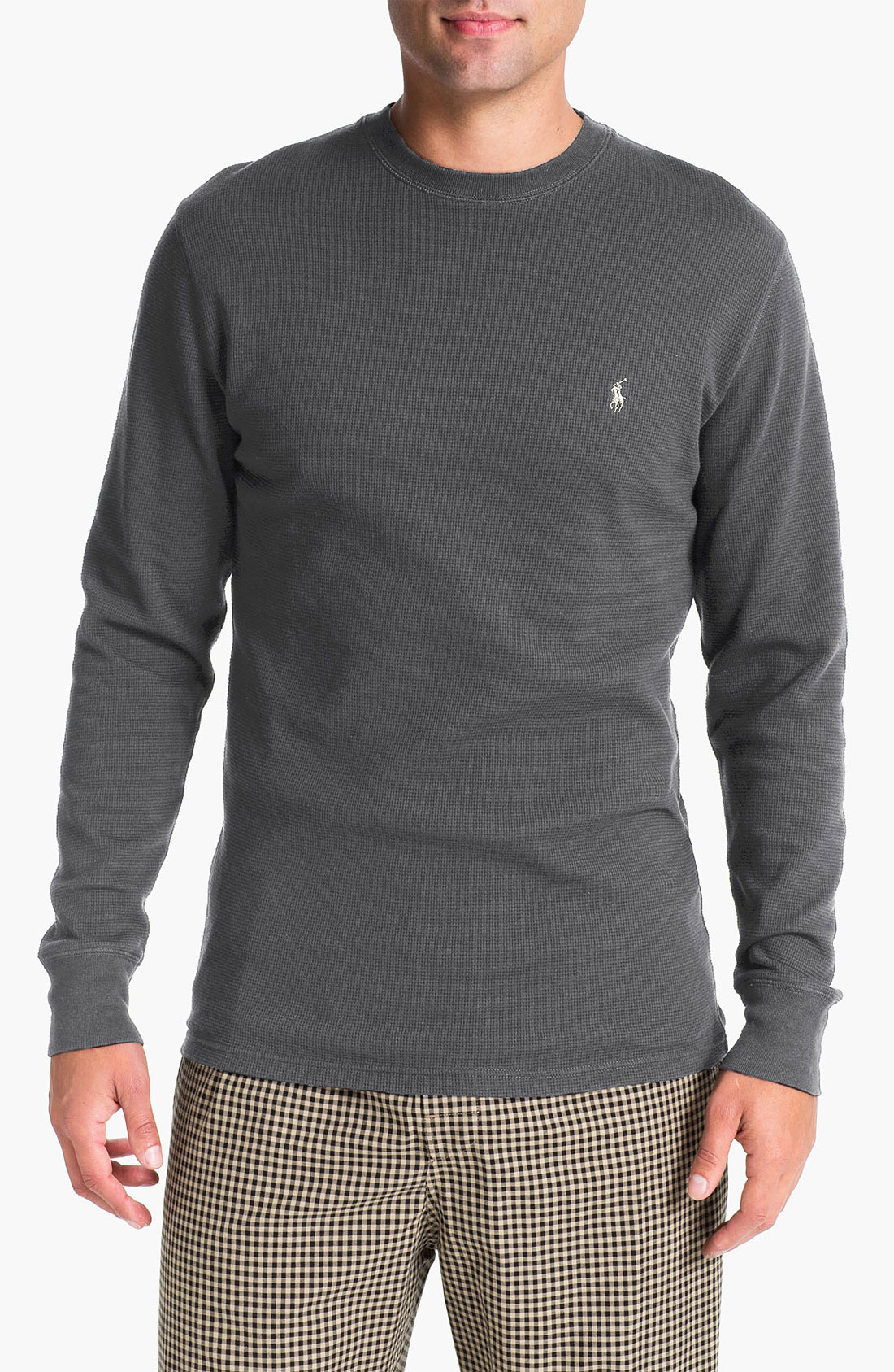 Polo Ralph Lauren Long Sleeve Thermal Top in Gray for Men (charcoal ...