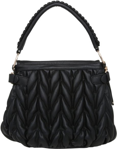 Dune D Loulou Quilted Flap Over Bag in Black | Lyst