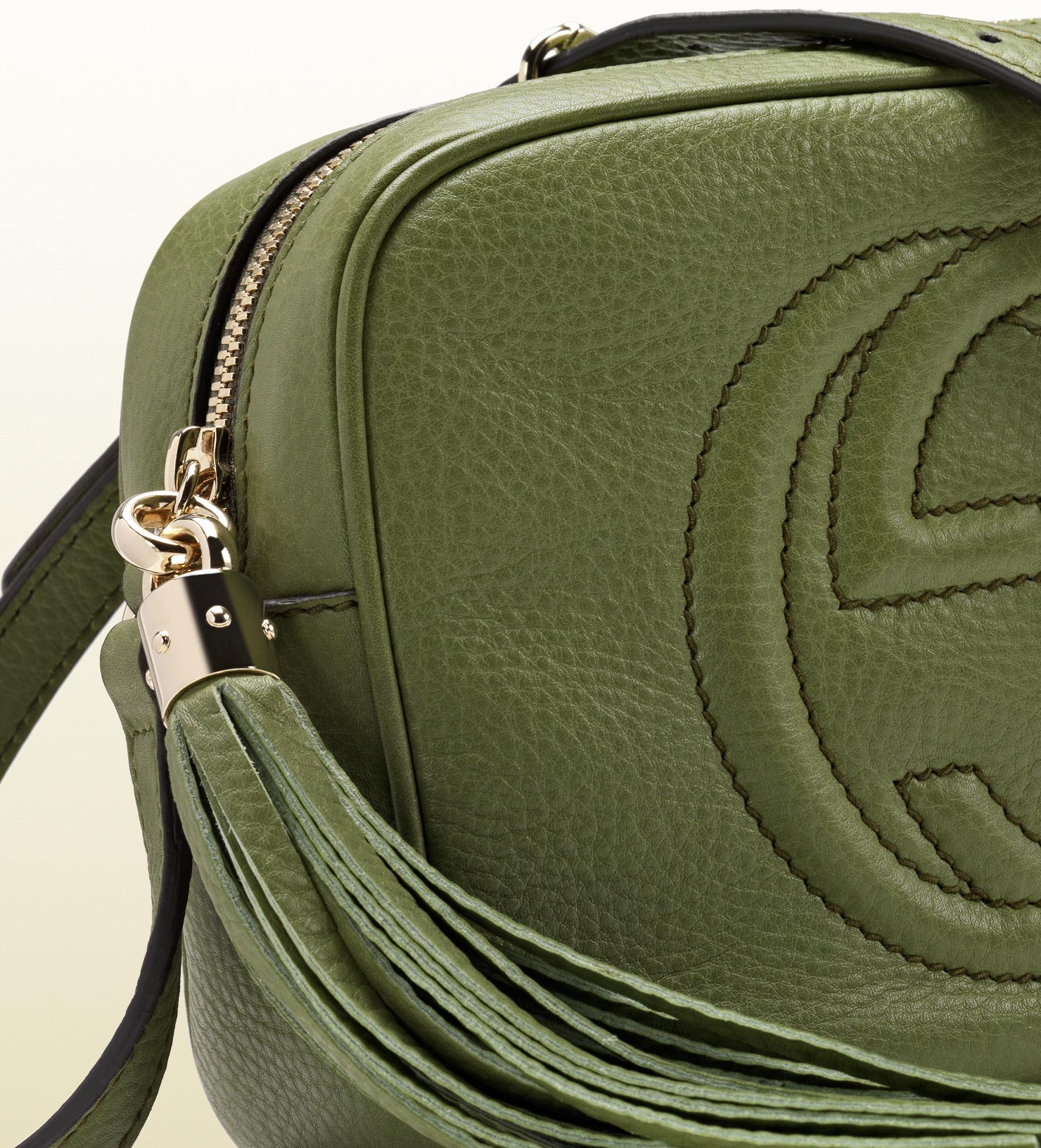 Lyst - Gucci Soho Green Leather Disco Bag in Green