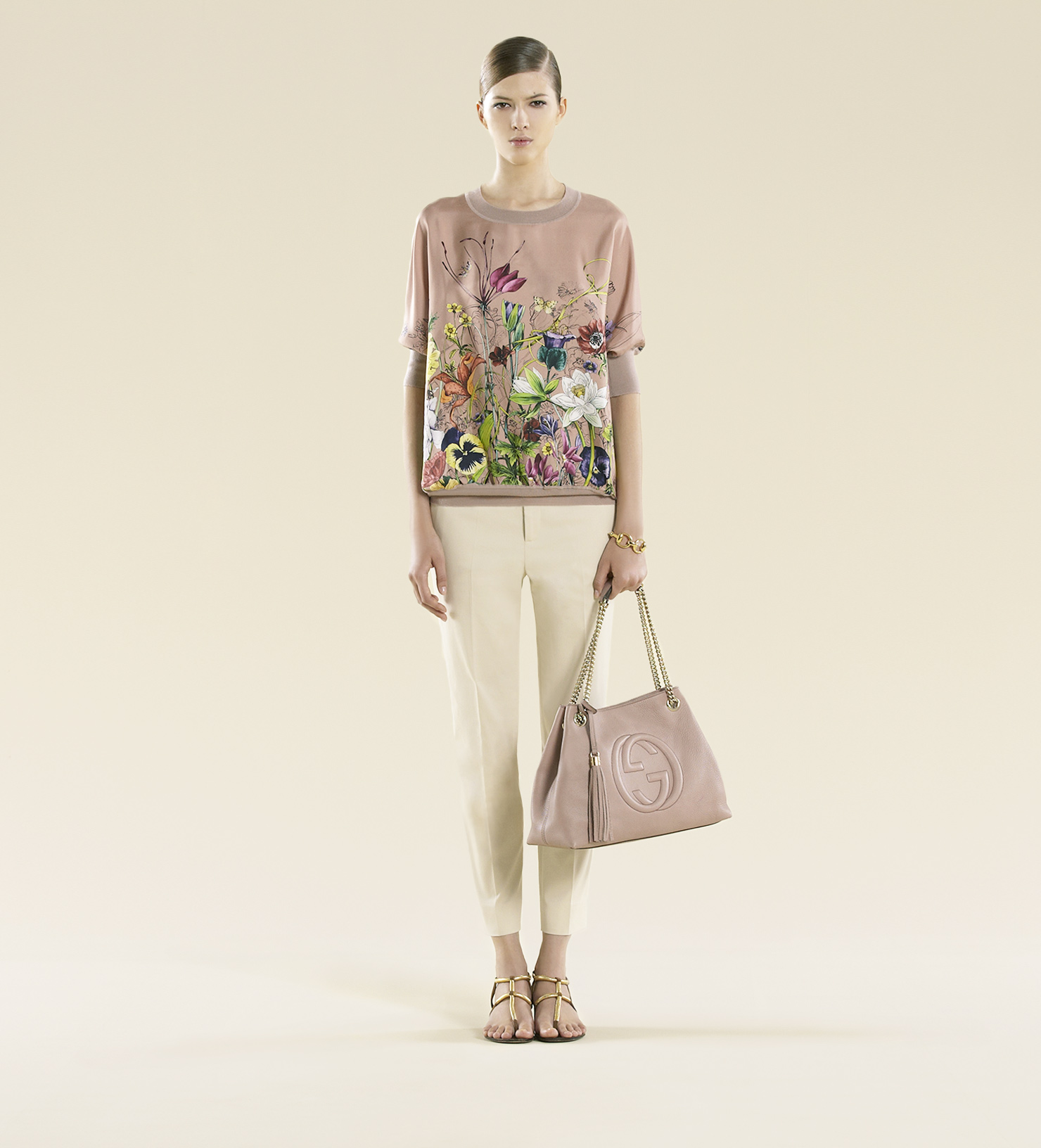 Lyst - Gucci Soho Leather Shoulder Bag in Pink