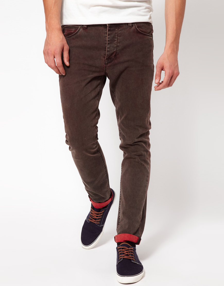Asos Skinny Jeans in Purple for Men | Lyst