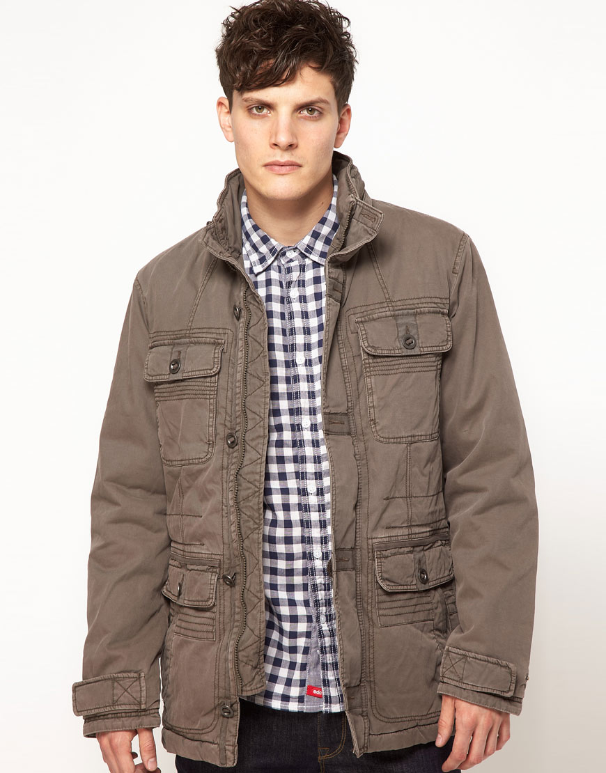 Lyst  Esprit Jacket with Pockets in Brown for Men