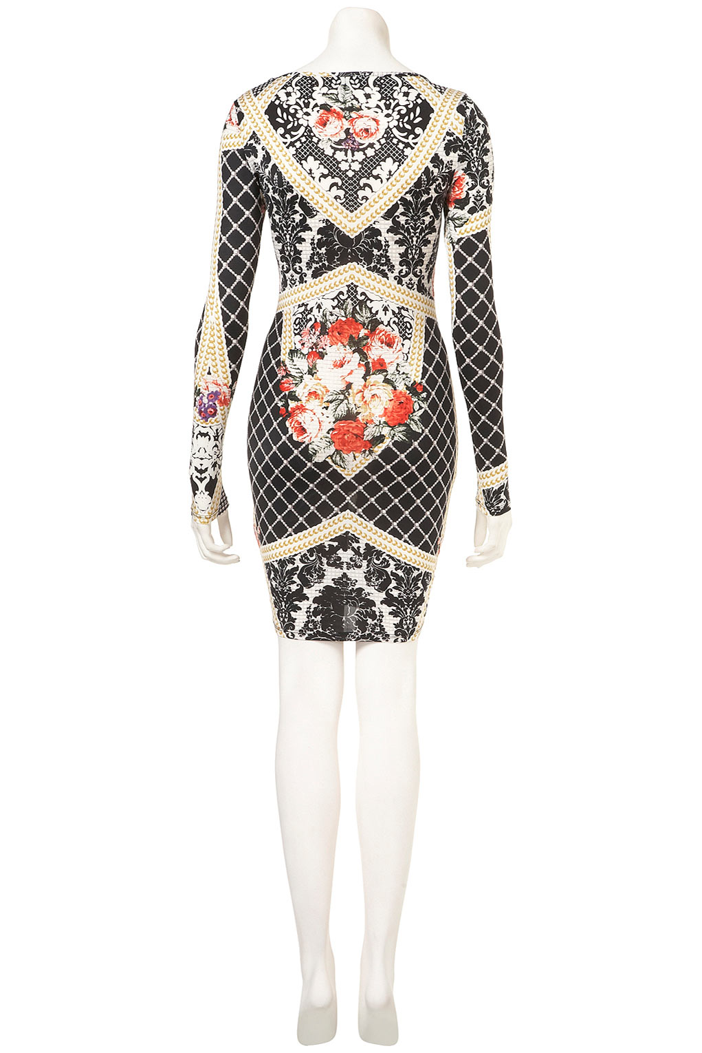 Lyst Baroque Print Tapestry Bodycon Dress in Black