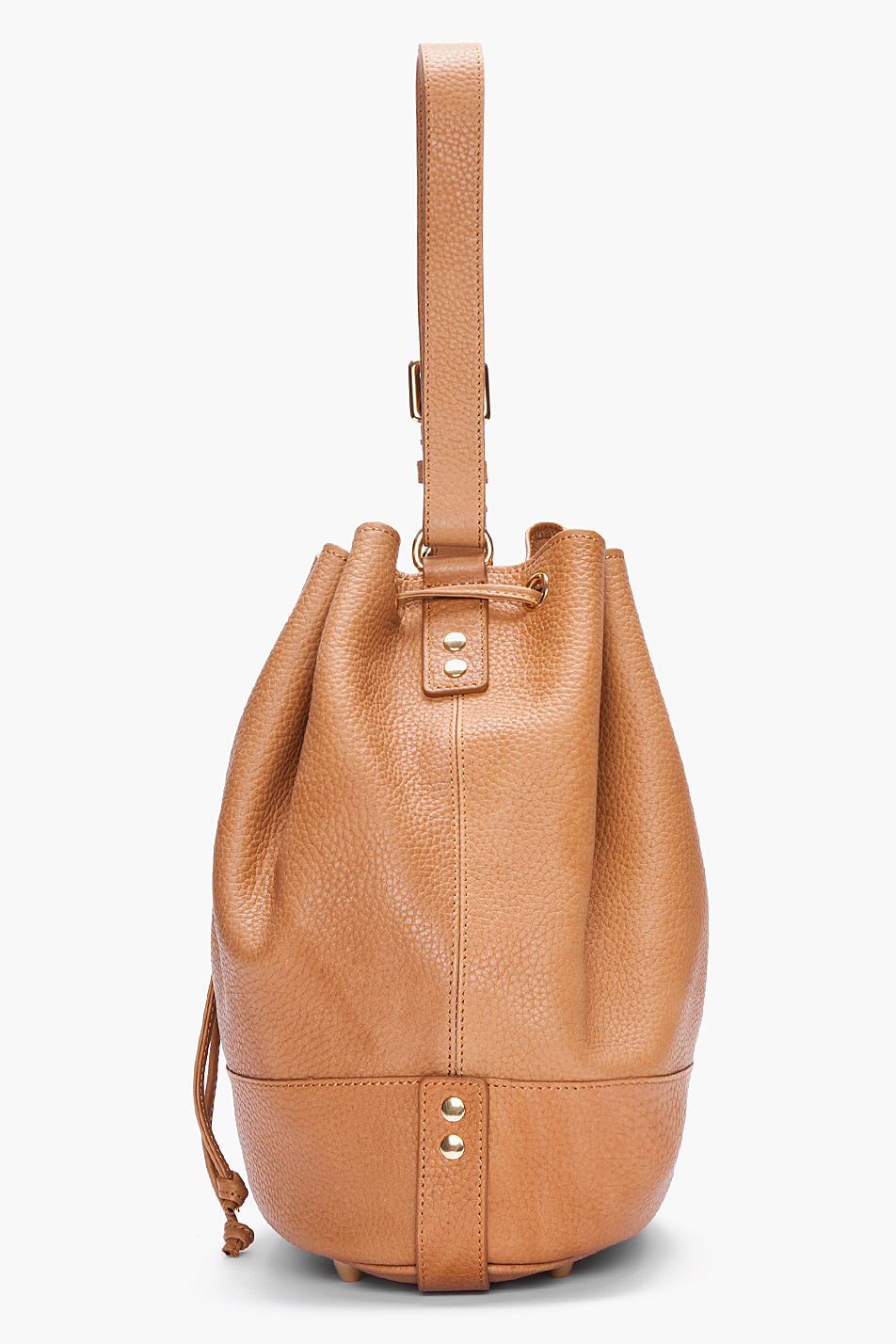 charlie pebbled leather bucket bag